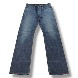 AG Adriano Goldschmied Jeans Men's 32x35 Straight Leg Button Fly Vintage Wash
